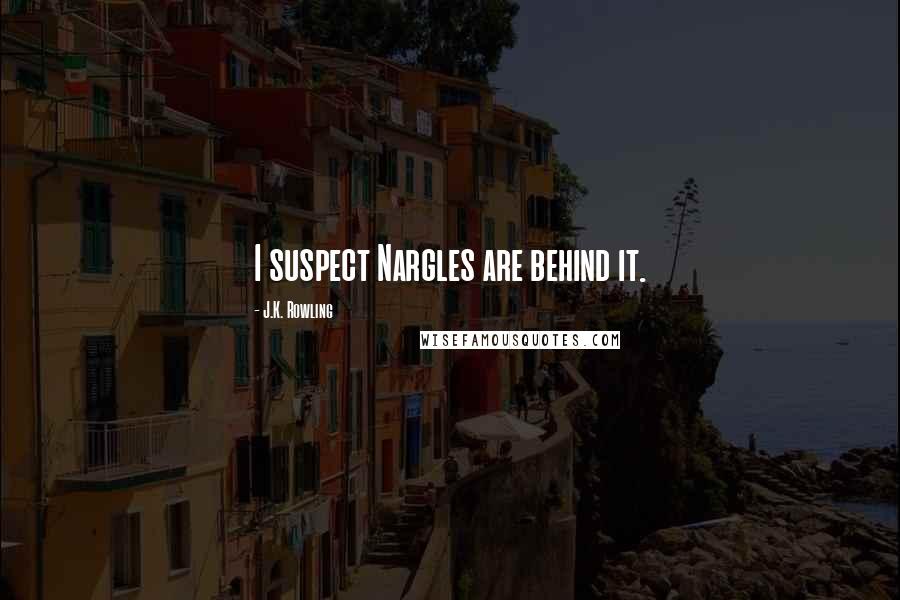 J.K. Rowling Quotes: I suspect Nargles are behind it.