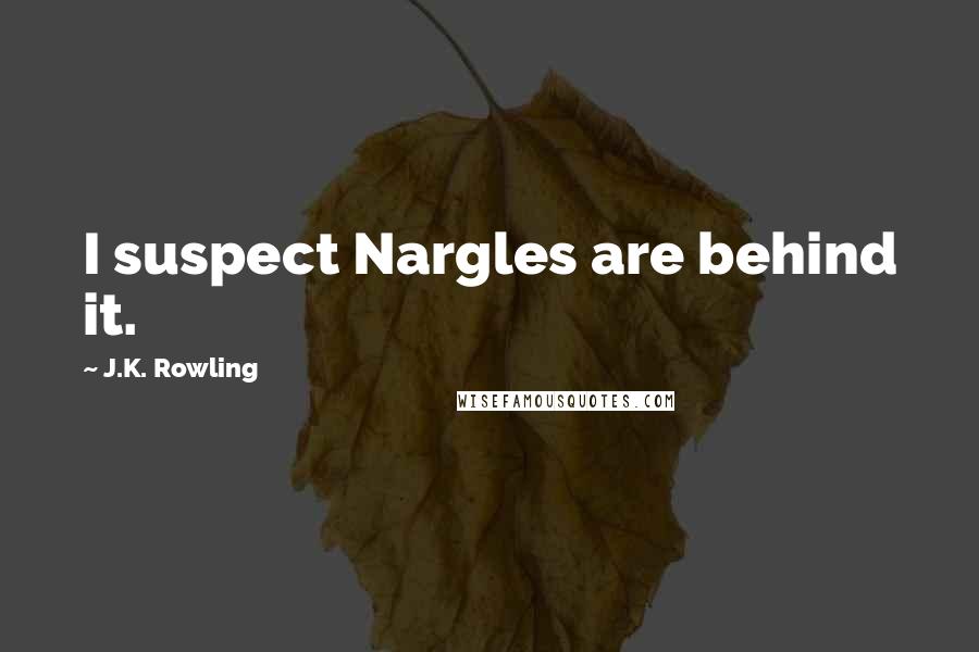 J.K. Rowling Quotes: I suspect Nargles are behind it.