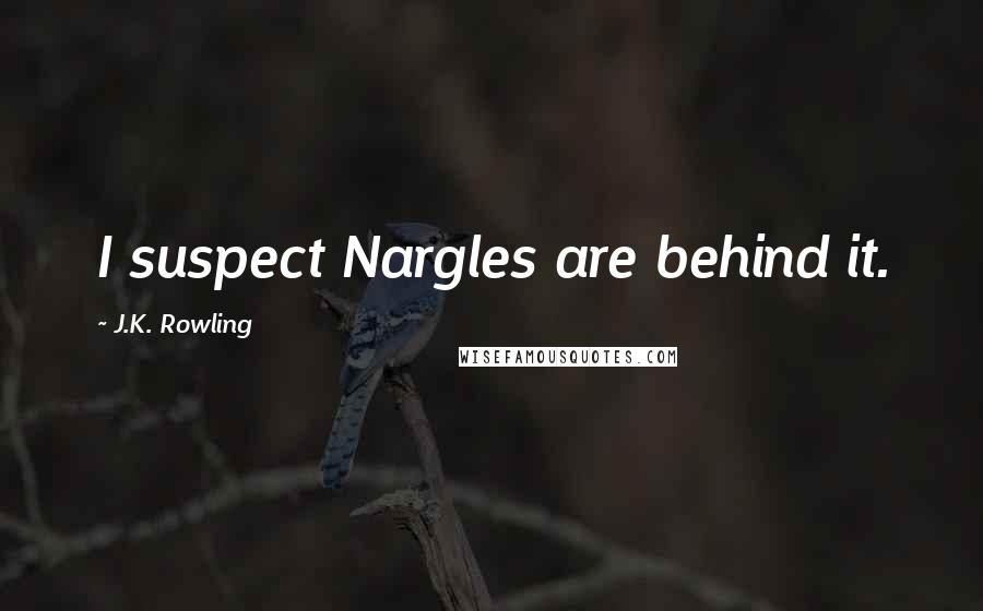 J.K. Rowling Quotes: I suspect Nargles are behind it.