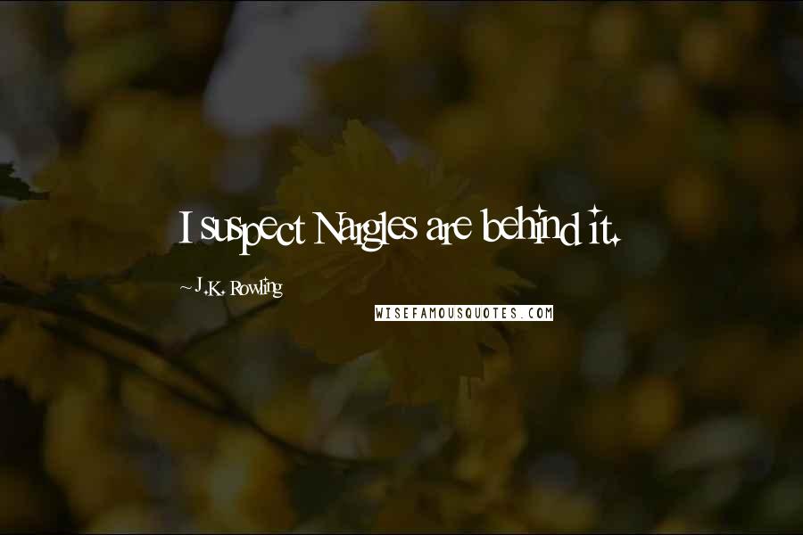 J.K. Rowling Quotes: I suspect Nargles are behind it.