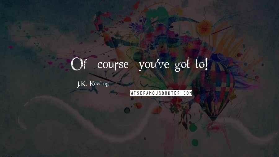 J.K. Rowling Quotes: Of  course  you've got to!