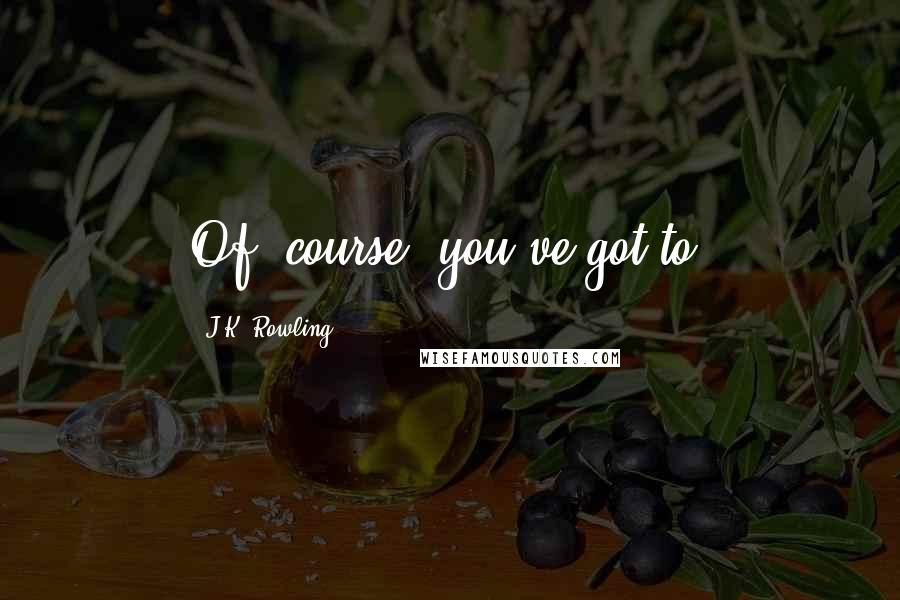 J.K. Rowling Quotes: Of  course  you've got to!