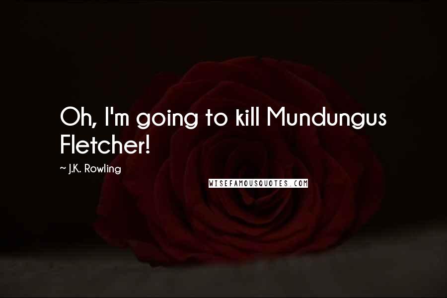 J.K. Rowling Quotes: Oh, I'm going to kill Mundungus Fletcher!