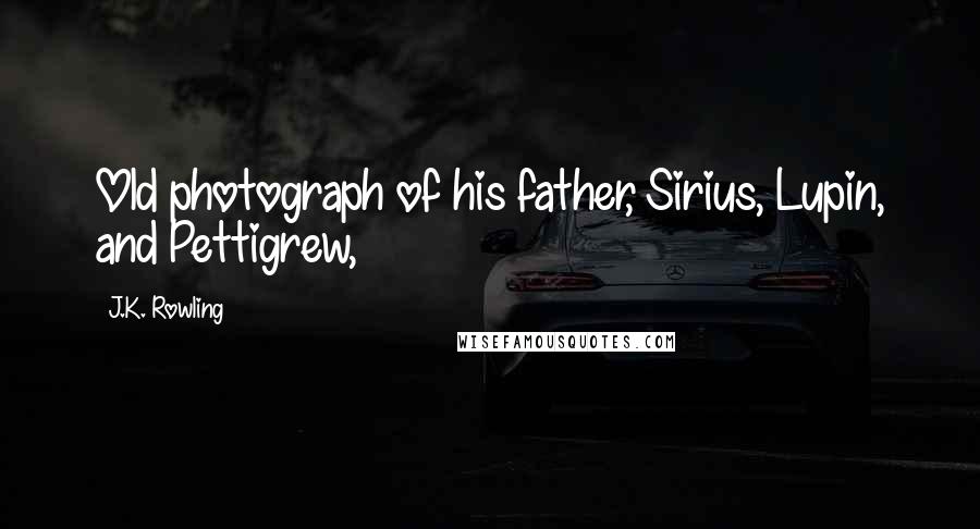 J.K. Rowling Quotes: Old photograph of his father, Sirius, Lupin, and Pettigrew,