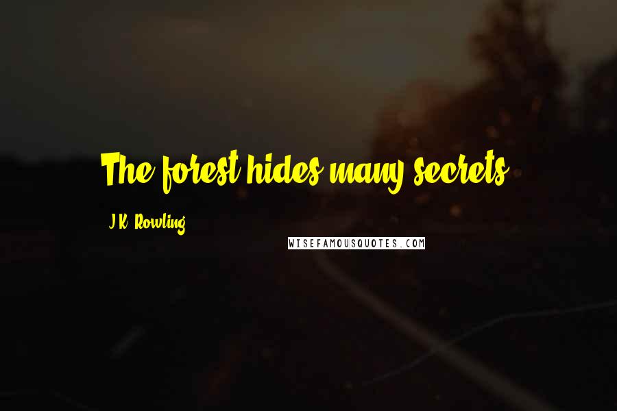 J.K. Rowling Quotes: The forest hides many secrets.