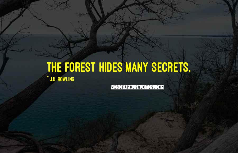 J.K. Rowling Quotes: The forest hides many secrets.