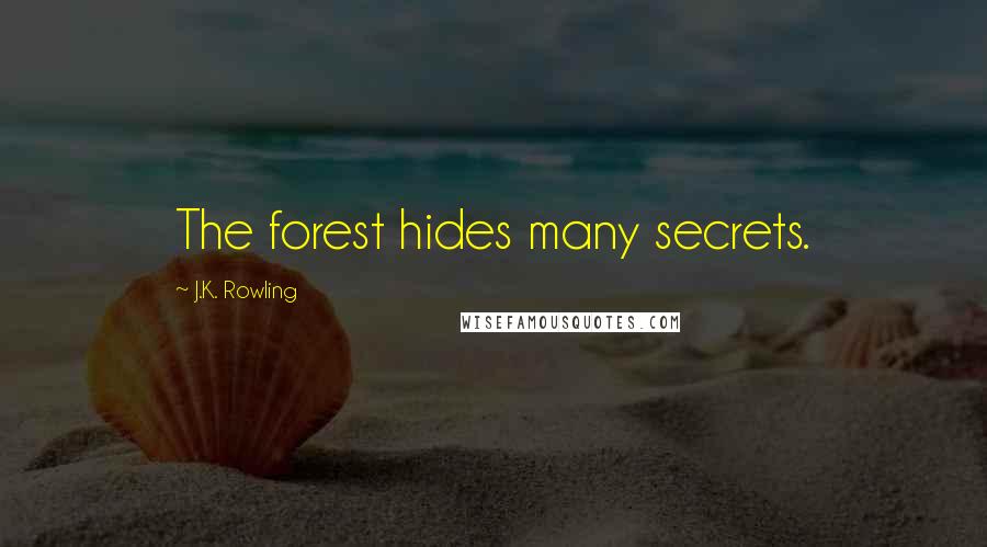 J.K. Rowling Quotes: The forest hides many secrets.