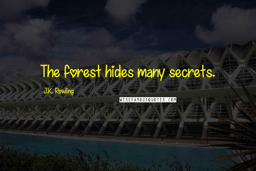 J.K. Rowling Quotes: The forest hides many secrets.