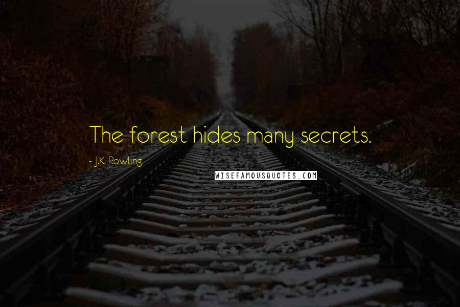 J.K. Rowling Quotes: The forest hides many secrets.