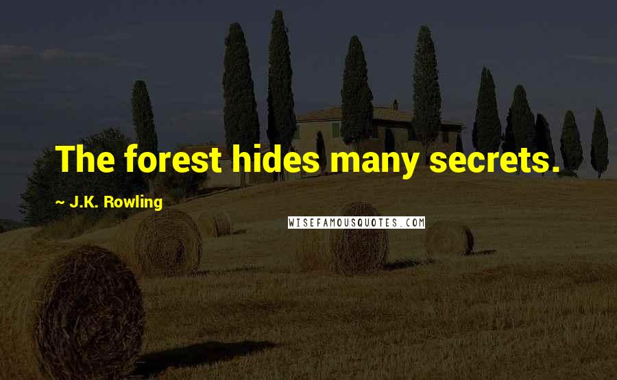 J.K. Rowling Quotes: The forest hides many secrets.