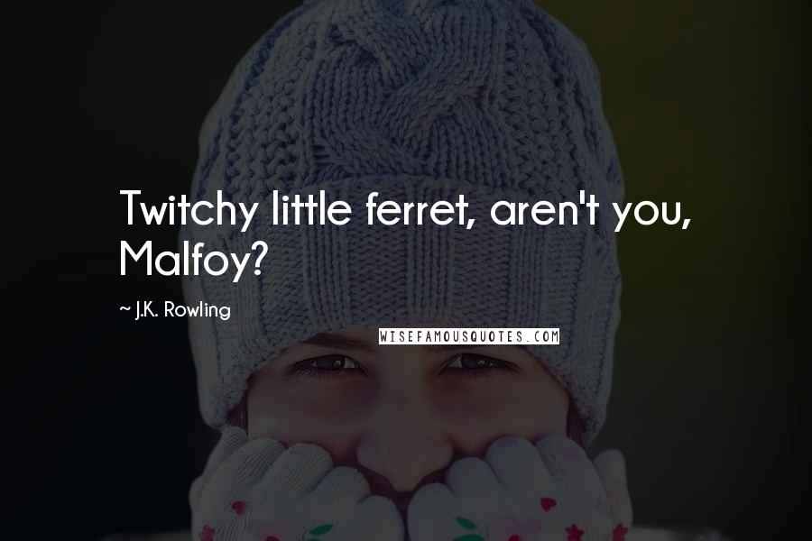 J.K. Rowling Quotes: Twitchy little ferret, aren't you, Malfoy?