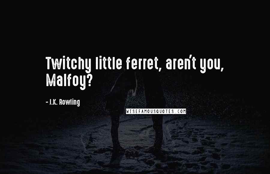 J.K. Rowling Quotes: Twitchy little ferret, aren't you, Malfoy?