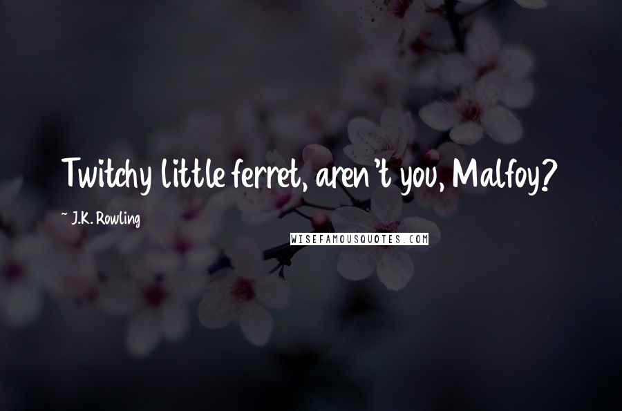 J.K. Rowling Quotes: Twitchy little ferret, aren't you, Malfoy?