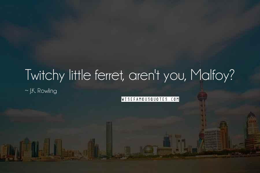 J.K. Rowling Quotes: Twitchy little ferret, aren't you, Malfoy?