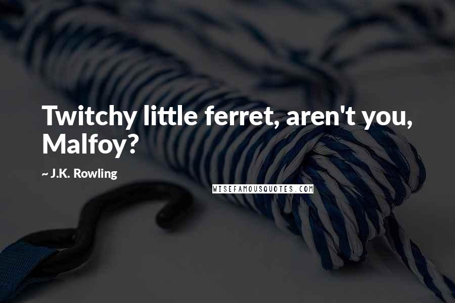 J.K. Rowling Quotes: Twitchy little ferret, aren't you, Malfoy?