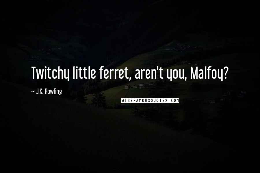 J.K. Rowling Quotes: Twitchy little ferret, aren't you, Malfoy?
