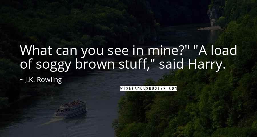 J.K. Rowling Quotes: What can you see in mine?" "A load of soggy brown stuff," said Harry.