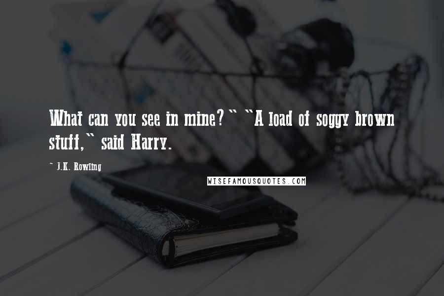 J.K. Rowling Quotes: What can you see in mine?" "A load of soggy brown stuff," said Harry.