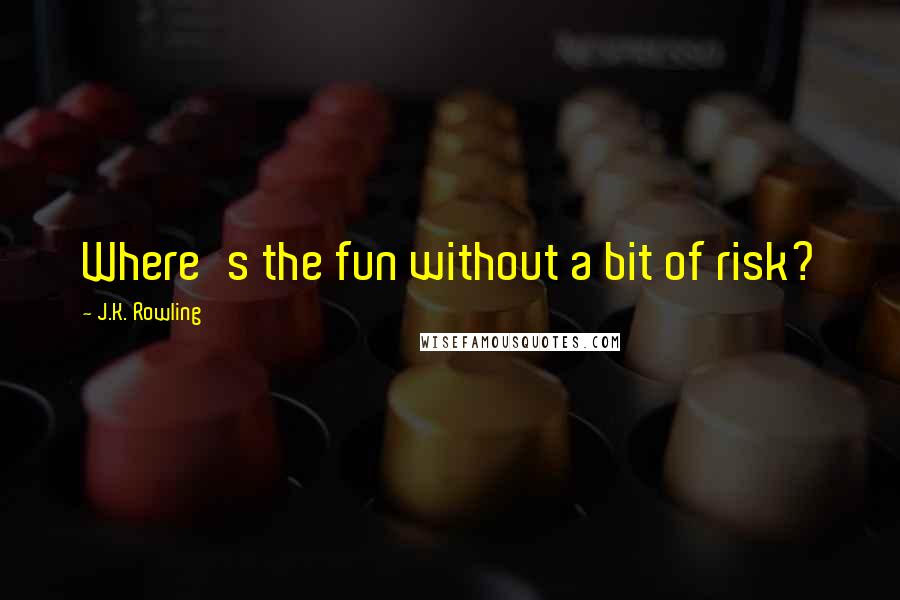 J.K. Rowling Quotes: Where's the fun without a bit of risk?