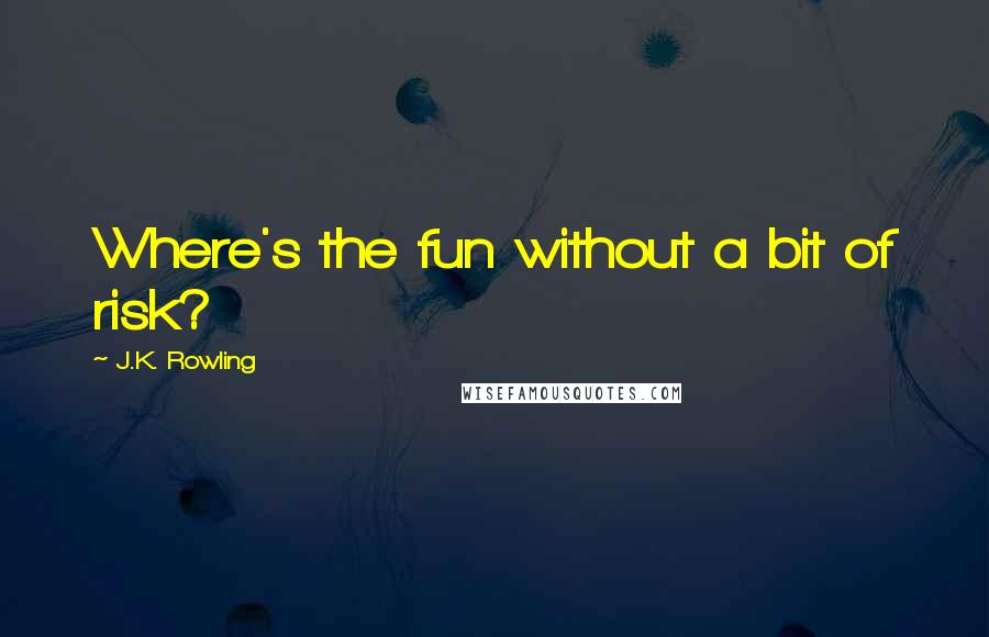 J.K. Rowling Quotes: Where's the fun without a bit of risk?