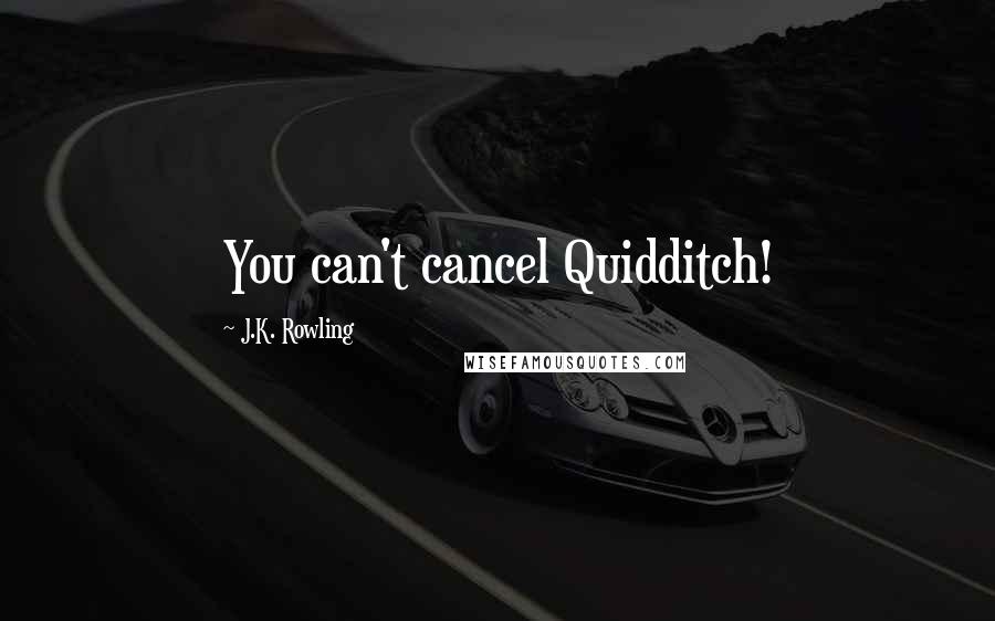 J.K. Rowling Quotes: You can't cancel Quidditch!