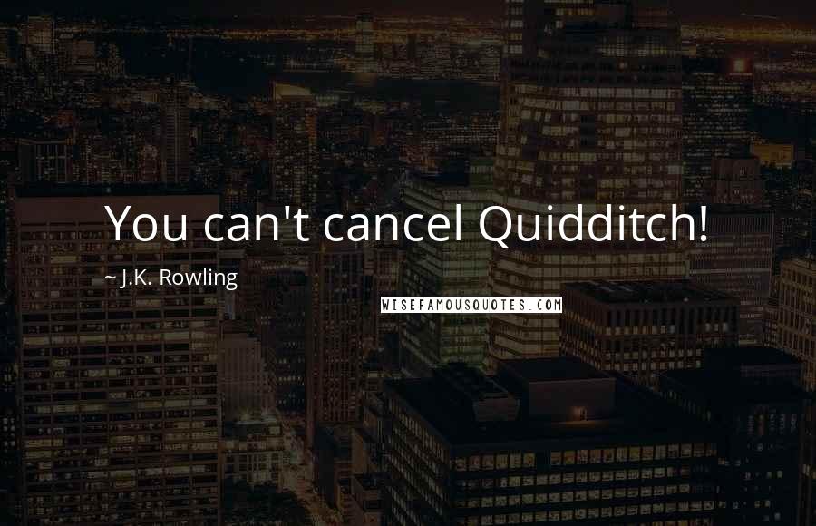 J.K. Rowling Quotes: You can't cancel Quidditch!