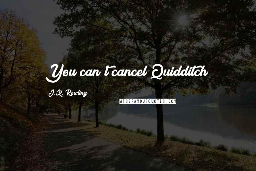 J.K. Rowling Quotes: You can't cancel Quidditch!