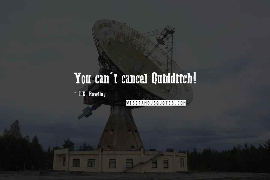 J.K. Rowling Quotes: You can't cancel Quidditch!