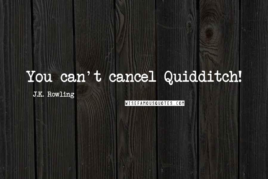 J.K. Rowling Quotes: You can't cancel Quidditch!