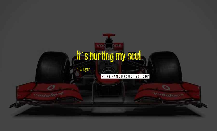 J. Lynn Quotes: It's hurting my soul