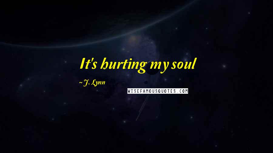 J. Lynn Quotes: It's hurting my soul