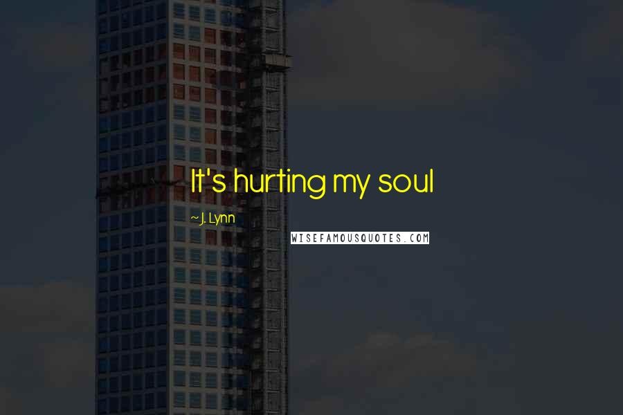 J. Lynn Quotes: It's hurting my soul