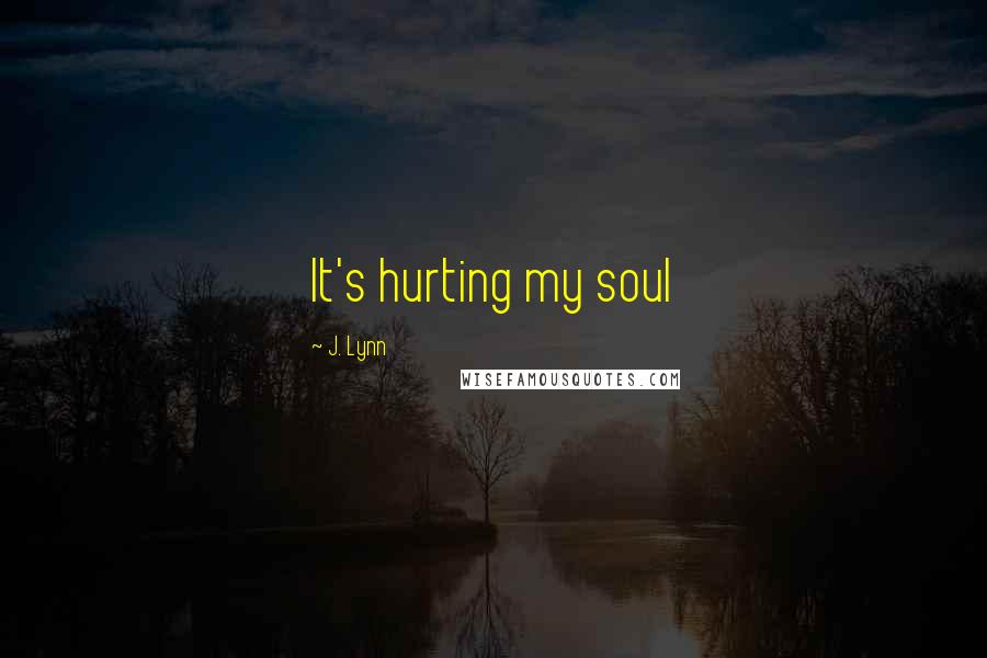 J. Lynn Quotes: It's hurting my soul