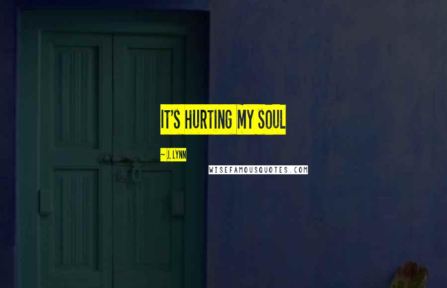 J. Lynn Quotes: It's hurting my soul