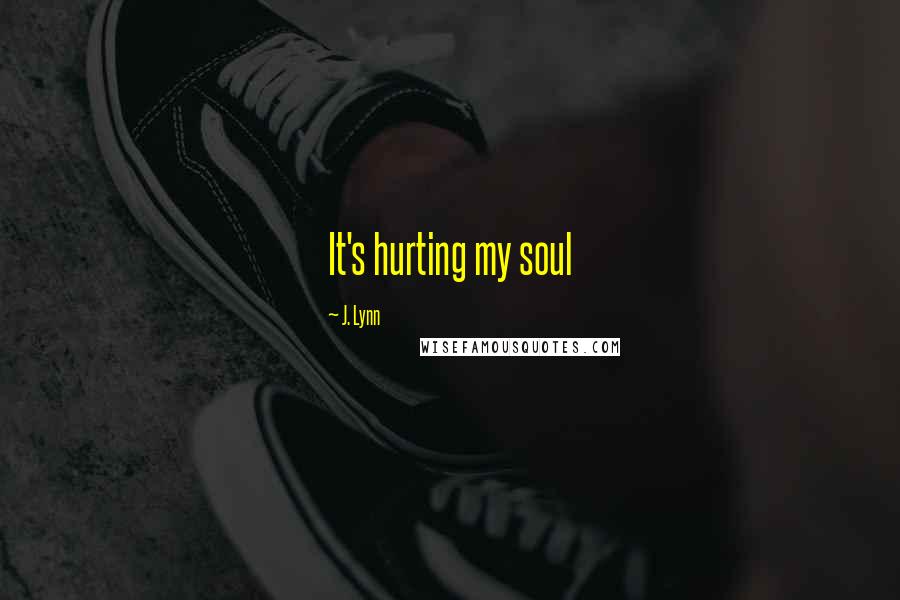 J. Lynn Quotes: It's hurting my soul