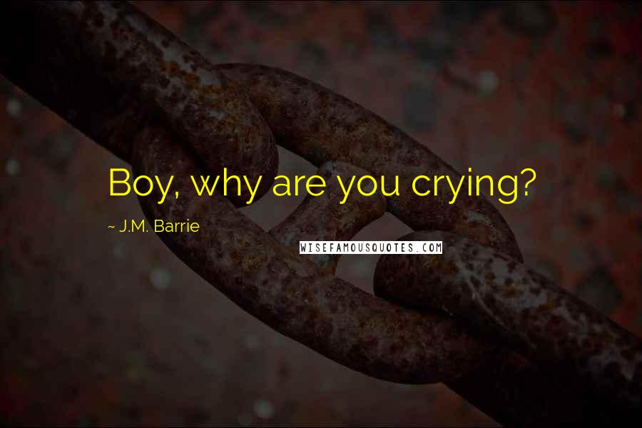 J.M. Barrie Quotes: Boy, why are you crying?