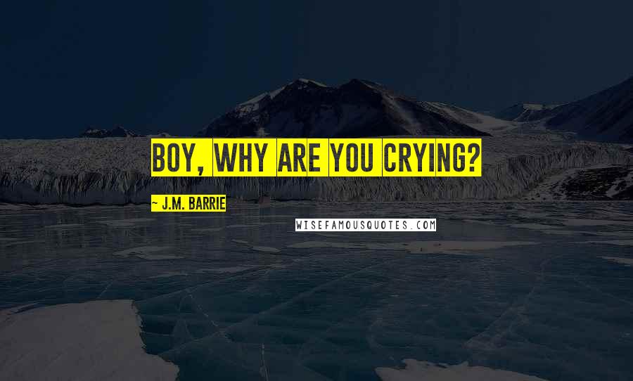 J.M. Barrie Quotes: Boy, why are you crying?