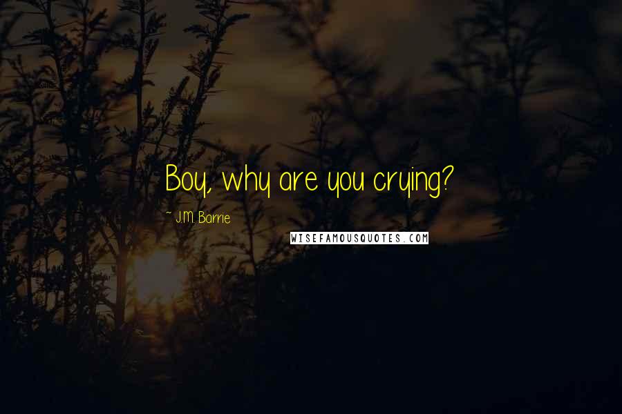 J.M. Barrie Quotes: Boy, why are you crying?