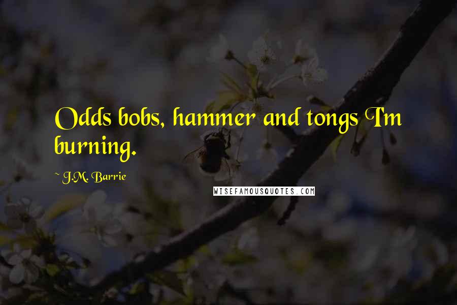 J.M. Barrie Quotes: Odds bobs, hammer and tongs I'm burning.