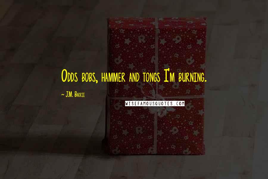 J.M. Barrie Quotes: Odds bobs, hammer and tongs I'm burning.