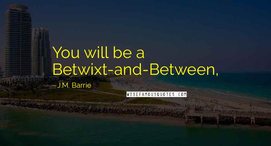 J.M. Barrie Quotes: You will be a Betwixt-and-Between,