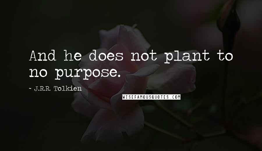 J.R.R. Tolkien Quotes: And he does not plant to no purpose.