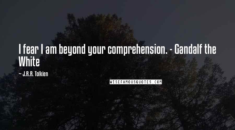 J.R.R. Tolkien Quotes: I fear I am beyond your comprehension. - Gandalf the White