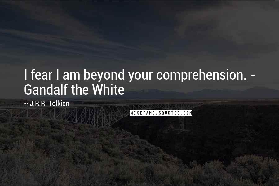 J.R.R. Tolkien Quotes: I fear I am beyond your comprehension. - Gandalf the White