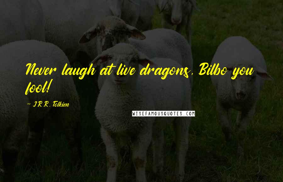 J.R.R. Tolkien Quotes: Never laugh at live dragons, Bilbo you fool!
