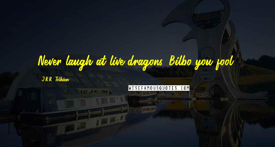 J.R.R. Tolkien Quotes: Never laugh at live dragons, Bilbo you fool!