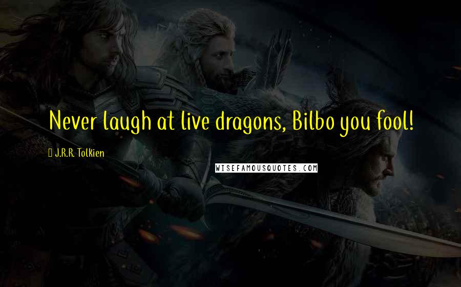 J.R.R. Tolkien Quotes: Never laugh at live dragons, Bilbo you fool!