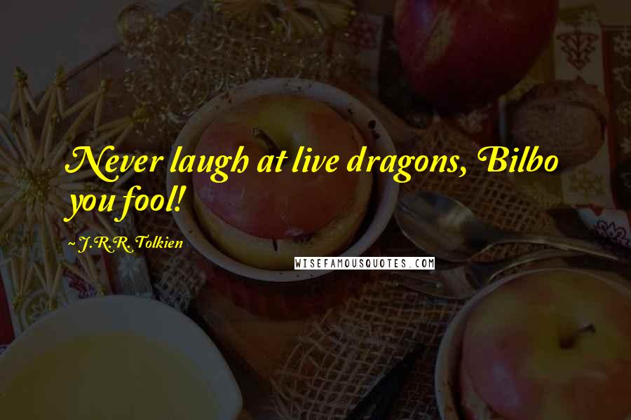 J.R.R. Tolkien Quotes: Never laugh at live dragons, Bilbo you fool!