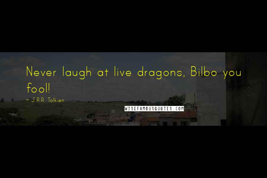J.R.R. Tolkien Quotes: Never laugh at live dragons, Bilbo you fool!