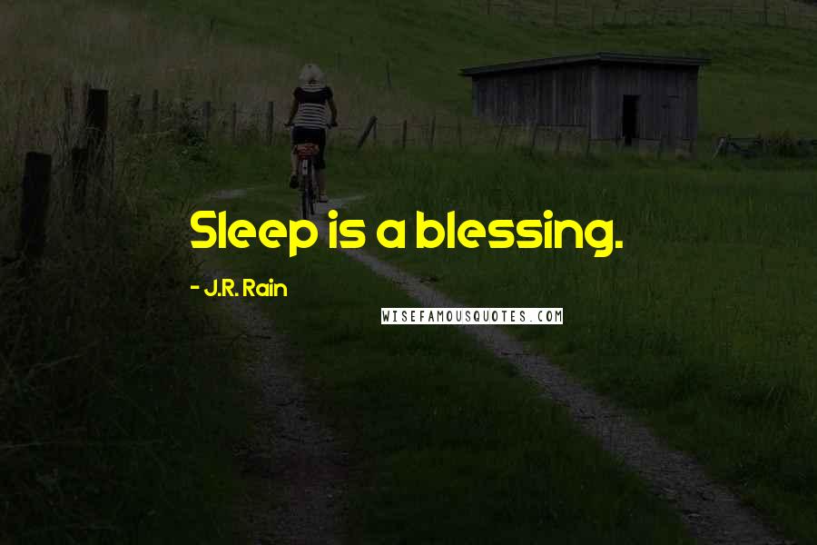 J.R. Rain Quotes: Sleep is a blessing.